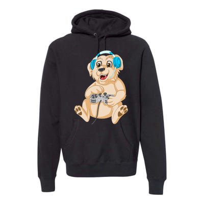 Golden Retriver Gamer Premium Hoodie