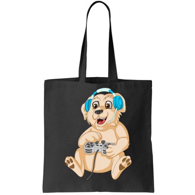 Golden Retriver Gamer Tote Bag