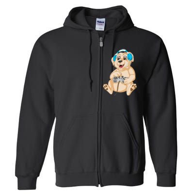 Golden Retriver Gamer Full Zip Hoodie