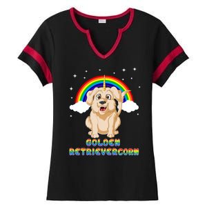 Golden Retriver Golden Retrivercorn Ladies Halftime Notch Neck Tee