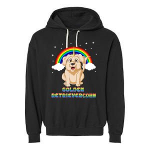 Golden Retriver Golden Retrivercorn Garment-Dyed Fleece Hoodie