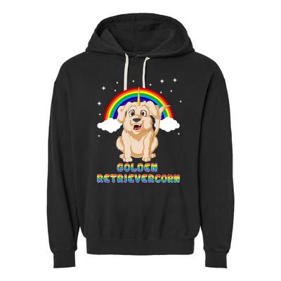 Golden Retriver Golden Retrivercorn Garment-Dyed Fleece Hoodie