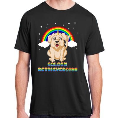 Golden Retriver Golden Retrivercorn Adult ChromaSoft Performance T-Shirt