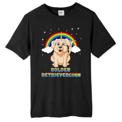 Golden Retriver Golden Retrivercorn Tall Fusion ChromaSoft Performance T-Shirt