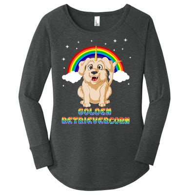 Golden Retriver Golden Retrivercorn Women's Perfect Tri Tunic Long Sleeve Shirt