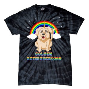 Golden Retriver Golden Retrivercorn Tie-Dye T-Shirt