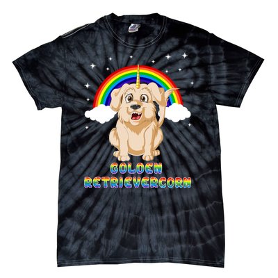 Golden Retriver Golden Retrivercorn Tie-Dye T-Shirt