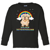 Golden Retriver Golden Retrivercorn Toddler Long Sleeve Shirt