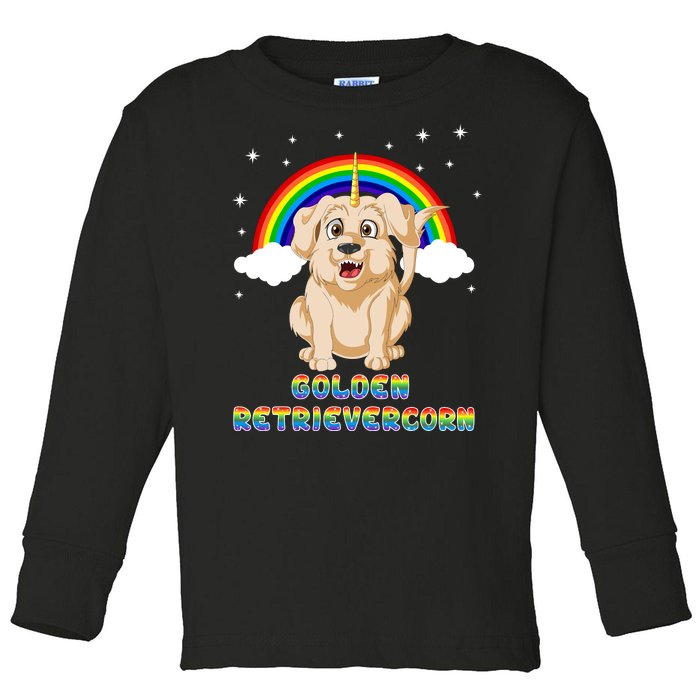 Golden Retriver Golden Retrivercorn Toddler Long Sleeve Shirt