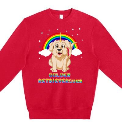 Golden Retriver Golden Retrivercorn Premium Crewneck Sweatshirt