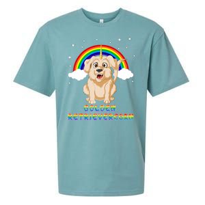 Golden Retriver Golden Retrivercorn Sueded Cloud Jersey T-Shirt