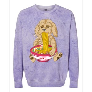 Goldendoodle Ramen Colorblast Crewneck Sweatshirt