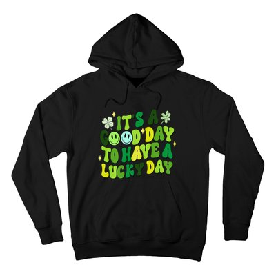 Green Retro Groovy St Patricks Day Party funny Hoodie