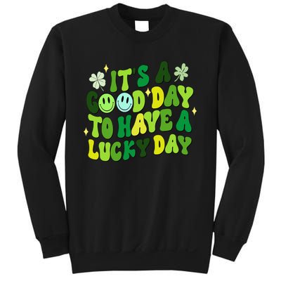 Green Retro Groovy St Patricks Day Party funny Sweatshirt