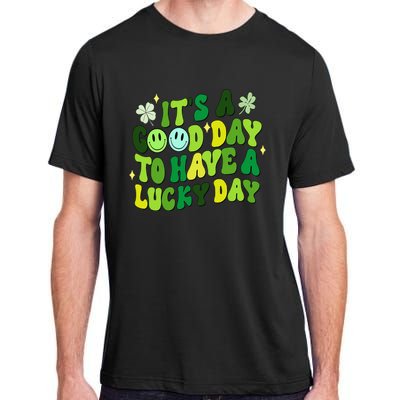 Green Retro Groovy St Patricks Day Party funny Adult ChromaSoft Performance T-Shirt