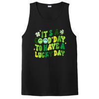 Green Retro Groovy St Patricks Day Party funny PosiCharge Competitor Tank