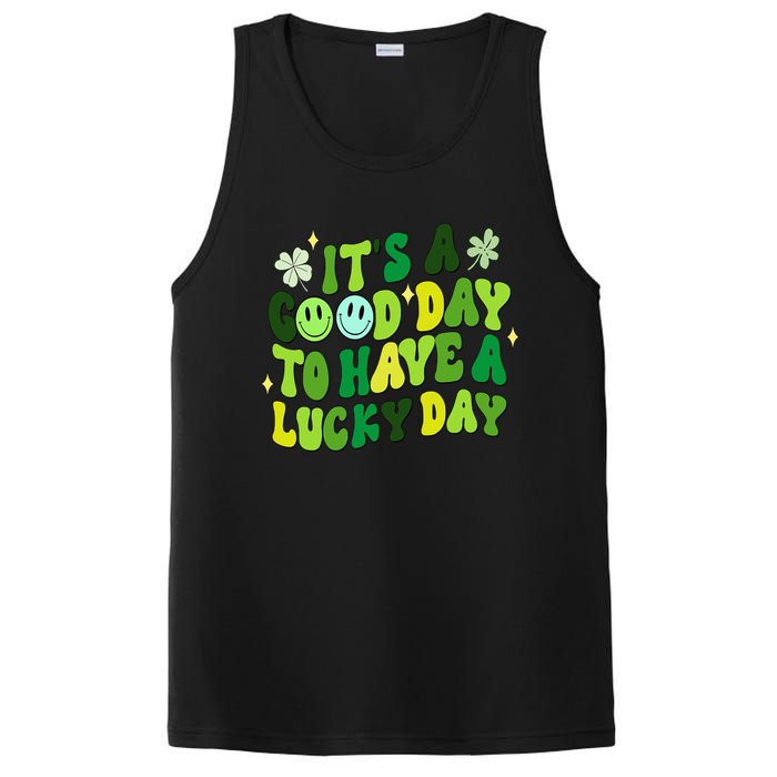 Green Retro Groovy St Patricks Day Party funny PosiCharge Competitor Tank