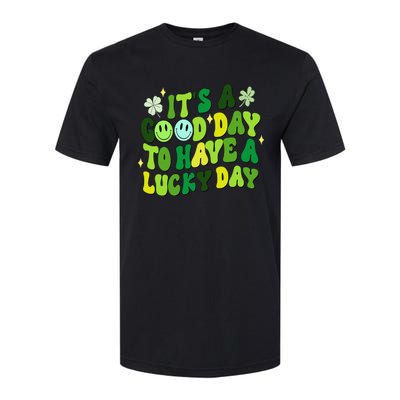 Green Retro Groovy St Patricks Day Party funny Softstyle CVC T-Shirt