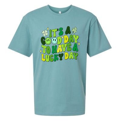 Green Retro Groovy St Patricks Day Party funny Sueded Cloud Jersey T-Shirt