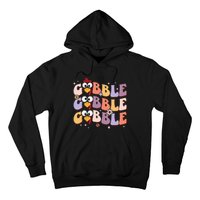 Groovy Retro Gobble Gobble Happy Thanksgiving Turkey Day Hoodie