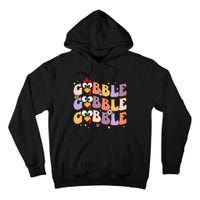 Groovy Retro Gobble Gobble Happy Thanksgiving Turkey Day Tall Hoodie