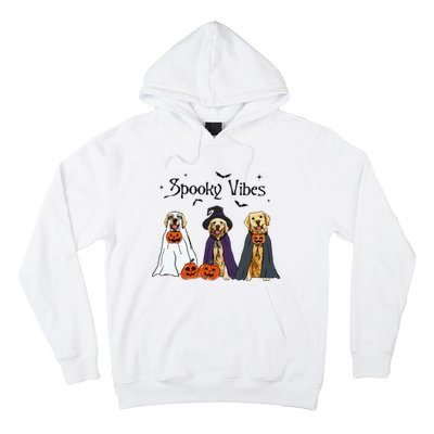 Golden Retriever Ghost Dogs Halloween Dog Witch Spooky Vibes Hoodie