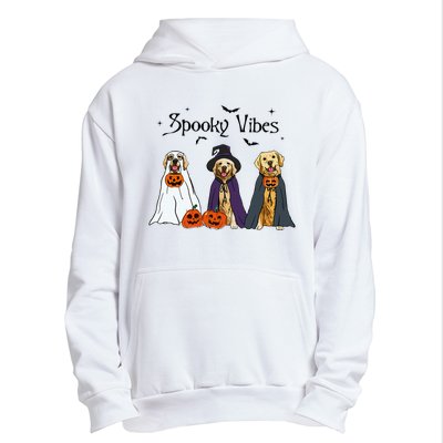 Golden Retriever Ghost Dogs Halloween Dog Witch Spooky Vibes Urban Pullover Hoodie