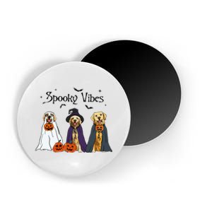 Golden Retriever Ghost Dogs Halloween Dog Witch Spooky Vibes Magnet