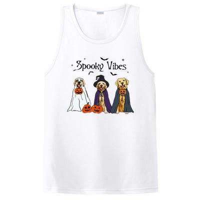 Golden Retriever Ghost Dogs Halloween Dog Witch Spooky Vibes PosiCharge Competitor Tank