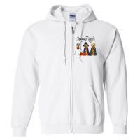 Golden Retriever Ghost Dogs Halloween Dog Witch Spooky Vibes Full Zip Hoodie