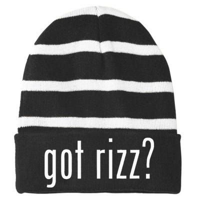 Got Rizz Striped Beanie with Solid Band