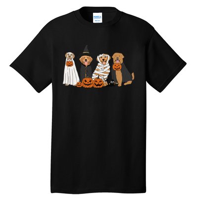 Golden Retriever Ghost Dog Halloween Golden Retriever Witch Gift Tall T-Shirt