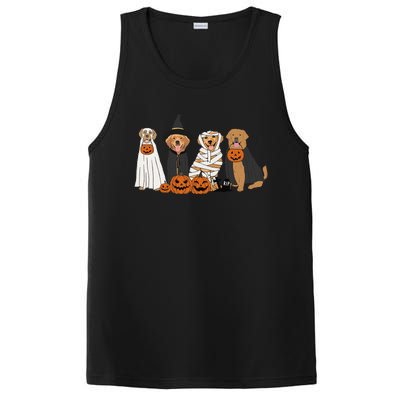 Golden Retriever Ghost Dog Halloween Golden Retriever Witch Gift PosiCharge Competitor Tank