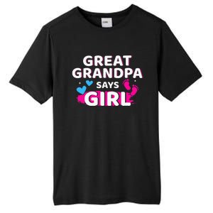 Gender reveal great grandpa says matching baby party Tall Fusion ChromaSoft Performance T-Shirt