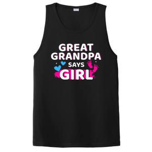 Gender reveal great grandpa says matching baby party PosiCharge Competitor Tank