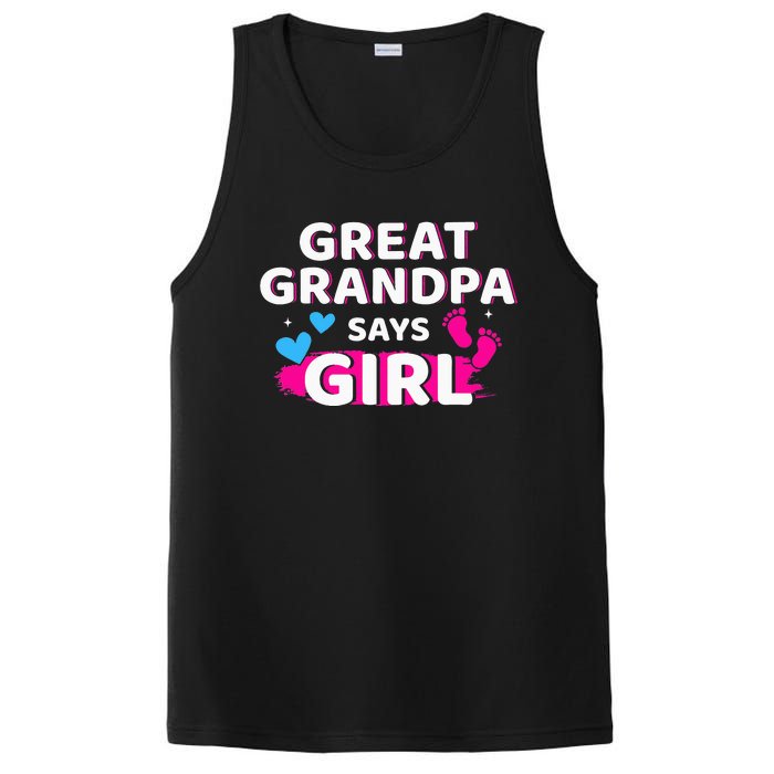 Gender reveal great grandpa says matching baby party PosiCharge Competitor Tank