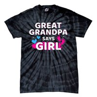 Gender reveal great grandpa says matching baby party Tie-Dye T-Shirt