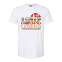 Gardener Retirement Gift The Man Myth Retired Gardening Legend Softstyle CVC T-Shirt