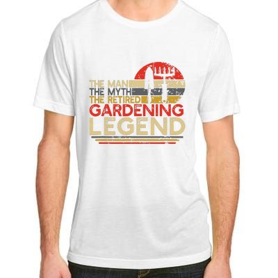 Gardener Retirement Gift The Man Myth Retired Gardening Legend Adult ChromaSoft Performance T-Shirt