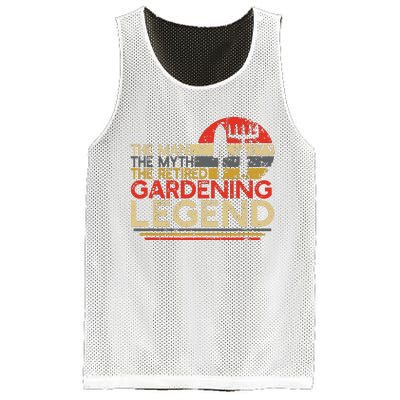 Gardener Retirement Gift The Man Myth Retired Gardening Legend Mesh Reversible Basketball Jersey Tank