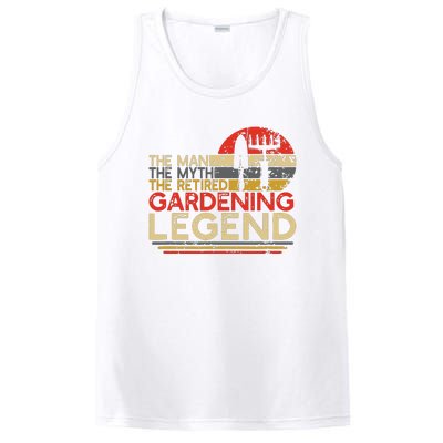 Gardener Retirement Gift The Man Myth Retired Gardening Legend PosiCharge Competitor Tank