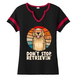 Golden Retriever Gift Dont Stop Retrievin Tee Golden Meaningful Gift Ladies Halftime Notch Neck Tee