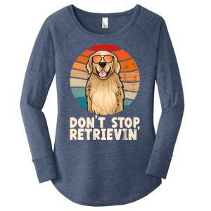 Golden Retriever Gift Dont Stop Retrievin Tee Golden Meaningful Gift Women's Perfect Tri Tunic Long Sleeve Shirt