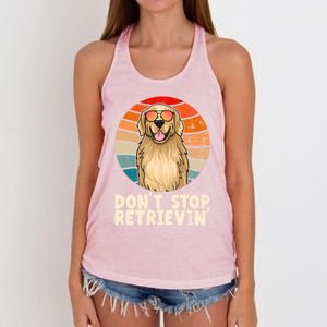 Golden Retriever Gift Dont Stop Retrievin Tee Golden Meaningful Gift Women's Knotted Racerback Tank