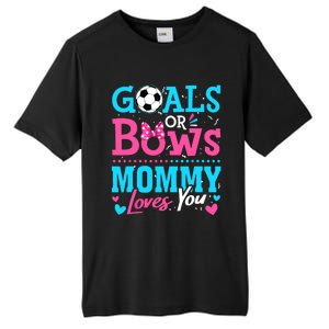 Gender Reveal Goals Or Bows Mommy Loves You Soccer Tall Fusion ChromaSoft Performance T-Shirt