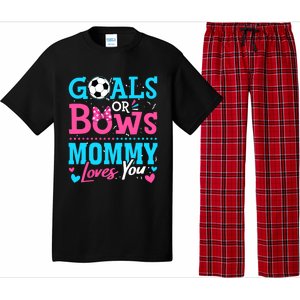 Gender Reveal Goals Or Bows Mommy Loves You Soccer Pajama Set