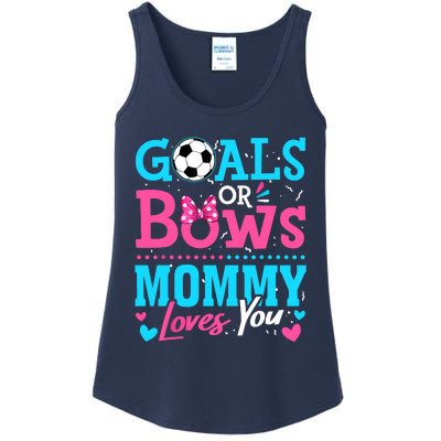 Gender Reveal Goals Or Bows Mommy Loves You Soccer Ladies Essential Tank