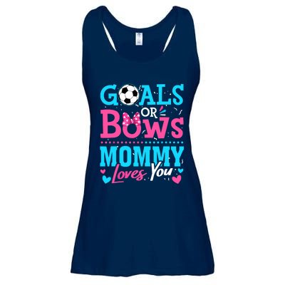 Gender Reveal Goals Or Bows Mommy Loves You Soccer Ladies Essential Flowy Tank