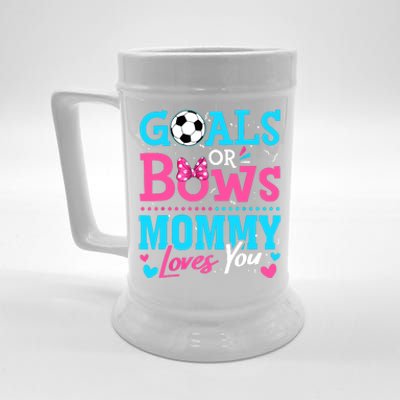 Gender Reveal Goals Or Bows Mommy Loves You Soccer Beer Stein