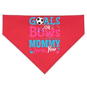 Gender Reveal Goals Or Bows Mommy Loves You Soccer USA-Made Doggie Bandana